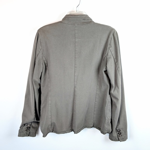 NOVEMB3R Gray Unstructured Knit 2 Button Blazer - Picture 4 of 7